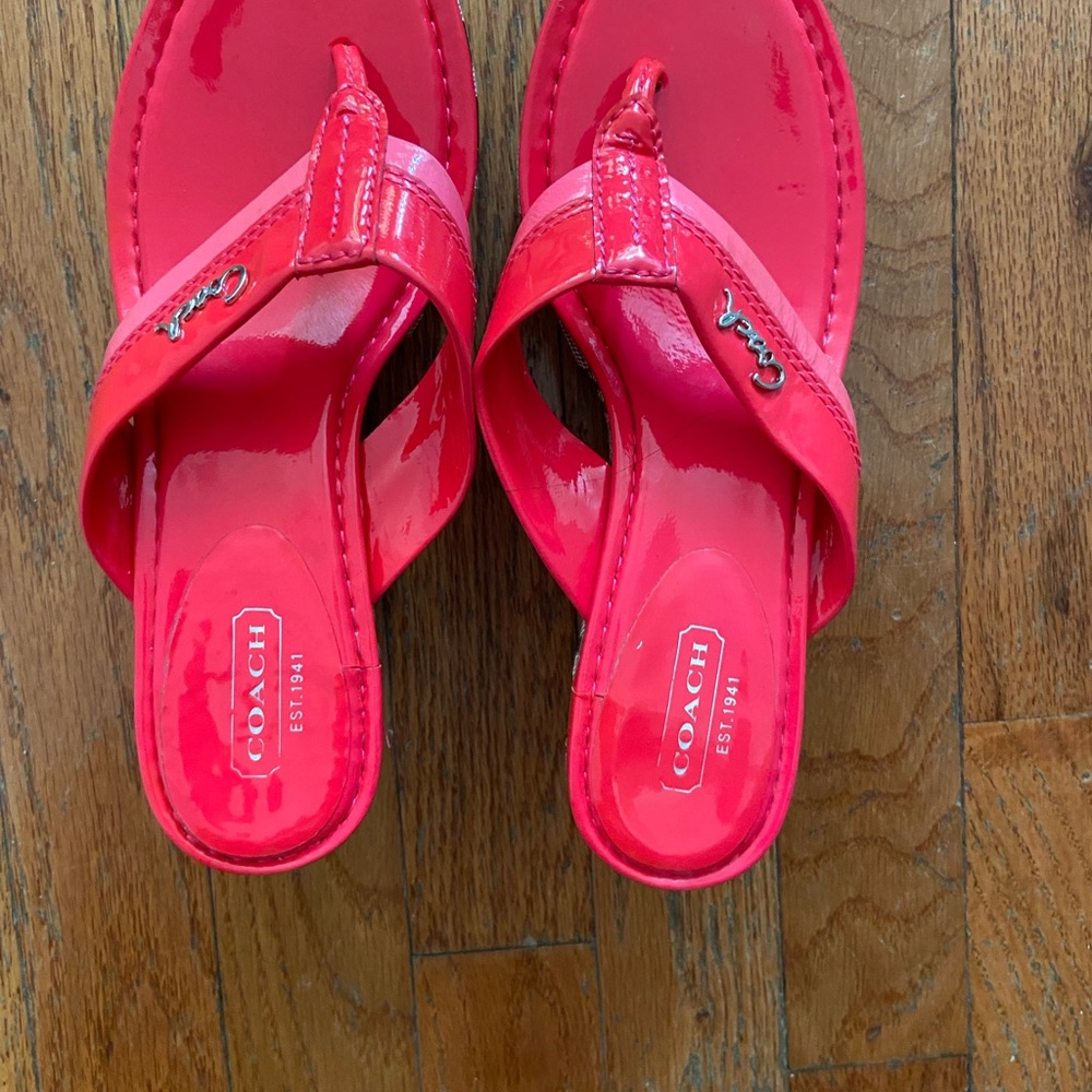 Coach Women's Bold Red Sandals